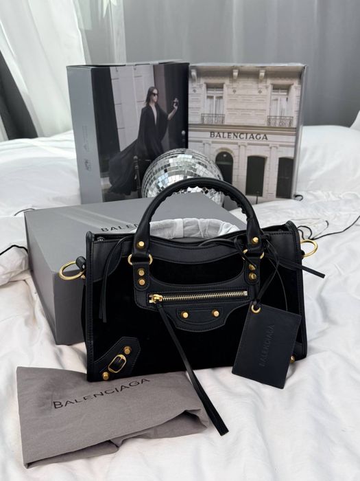 Torebka Balenciaga le city suede black