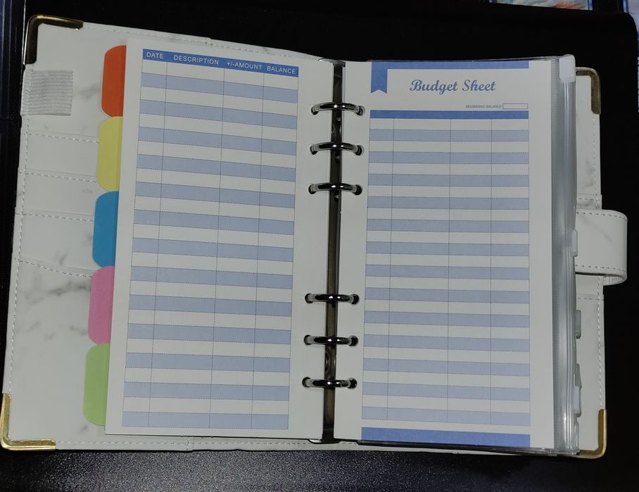 Agenda A5 - organizador de dinheiro