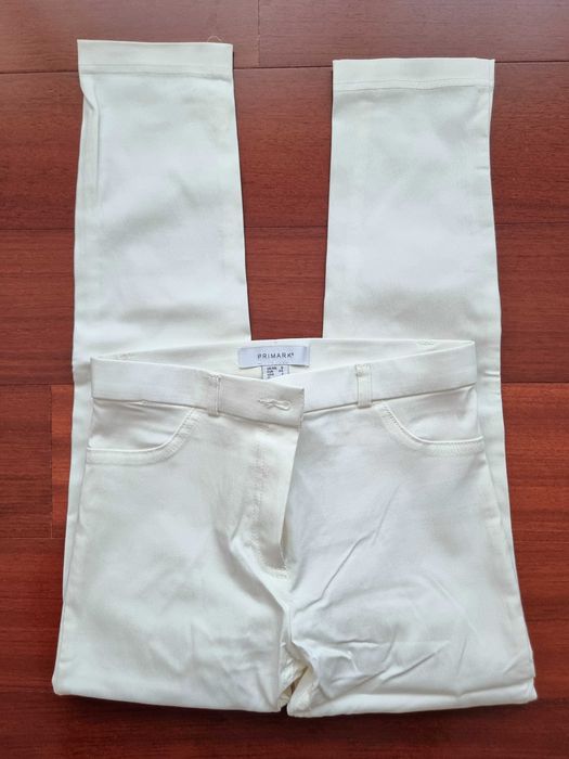 Calças brancas/ creme justas Primark - nunca usadas