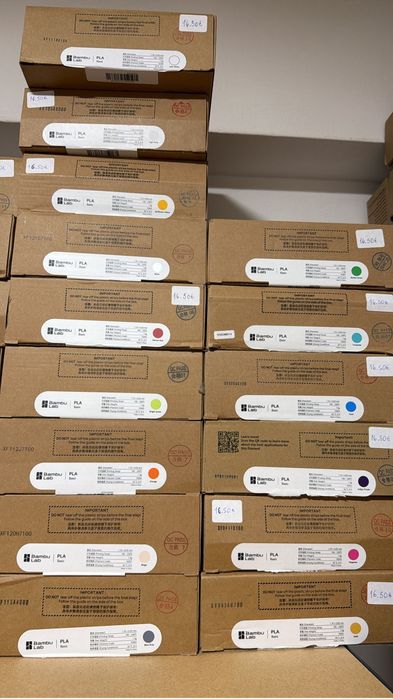 Filamentos PLA (BAMBU LAB)– várias cores
