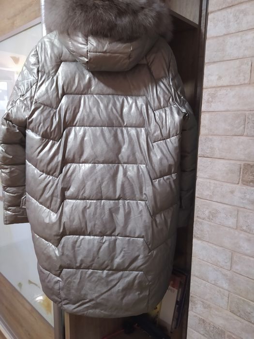 Пуховик Турция, экокожа.