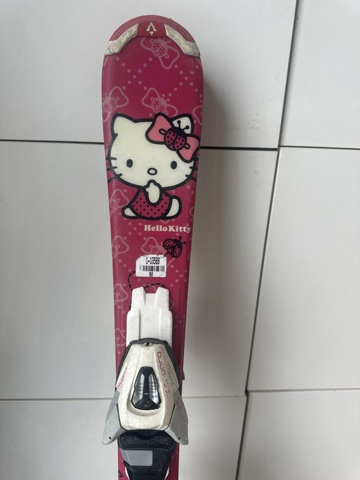 Narty dziecięce dla dziewczynki 90 cm HelloKity
