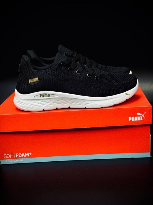 Черные кроссовки УНИСЕКС Puma сеточки размеры от 35 до 46 размера все в наличии