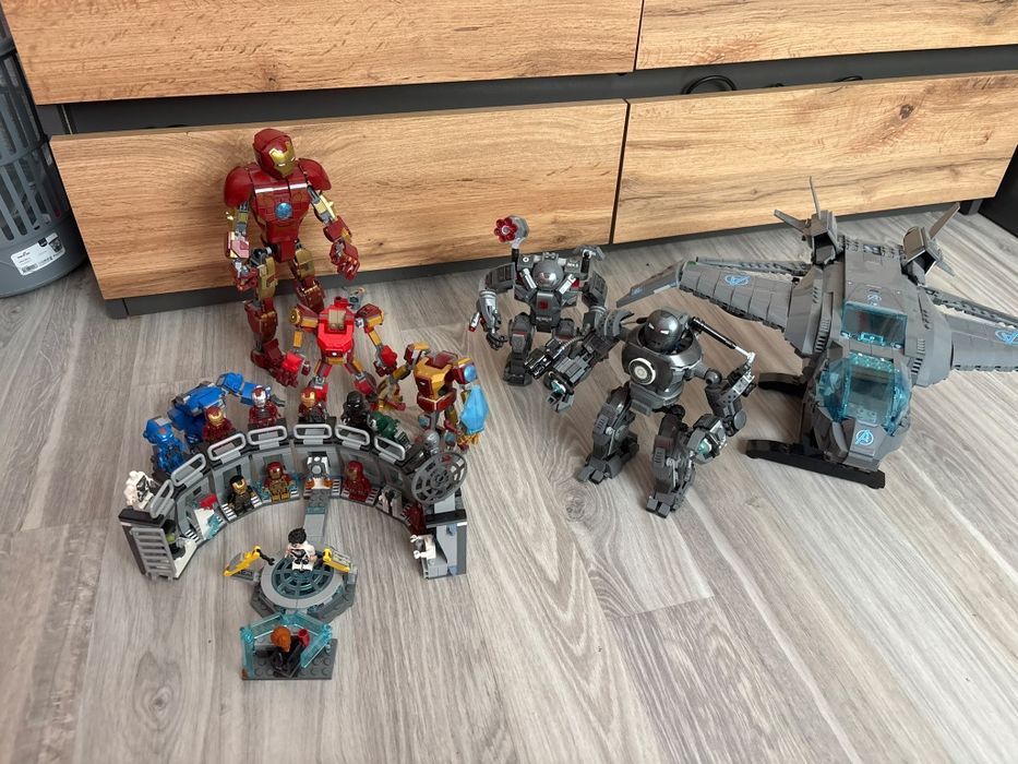 Wielki zestaw LEGO Marvel / Avengers – Iron Man, Zbrojownia, Quinjet, Mechy