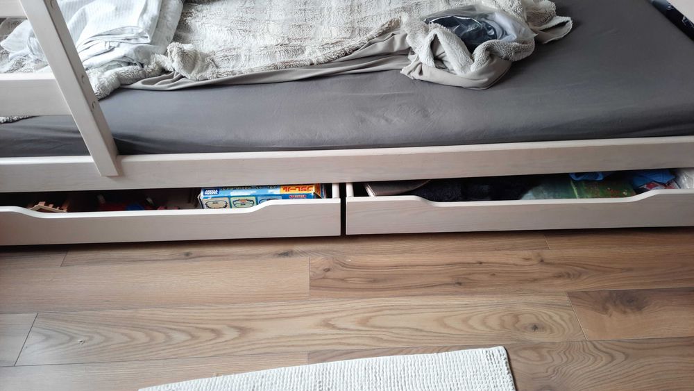 Łóżko dziecięce piętrowe drewniane