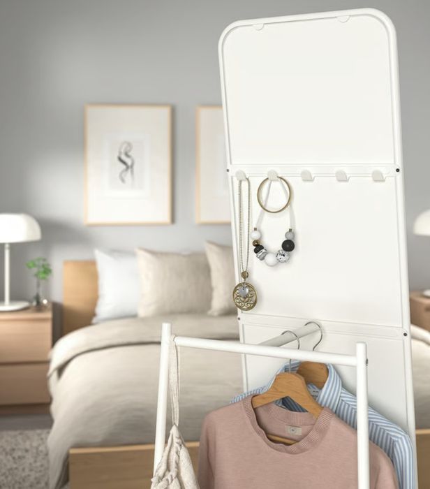 Espelho de Pé Branco