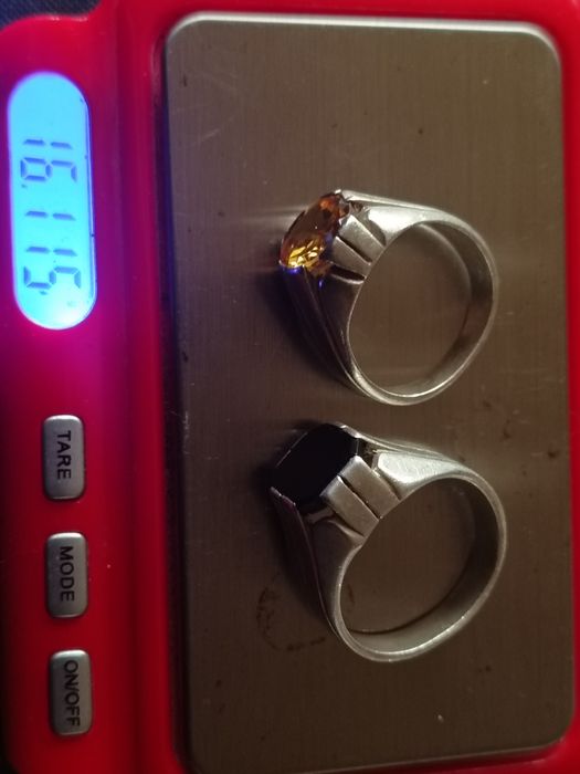 Komplet srebrnych sygnetów Warmet