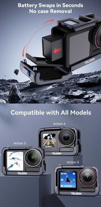 Etui ochronne do DJI OSMO Action 3 4 5 Pro ze stopu aluminium TELESIN