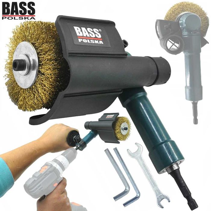 BASS POLSKA Adapter Przystawka Do Wkrętarki Szczotka Druciana BP9857
