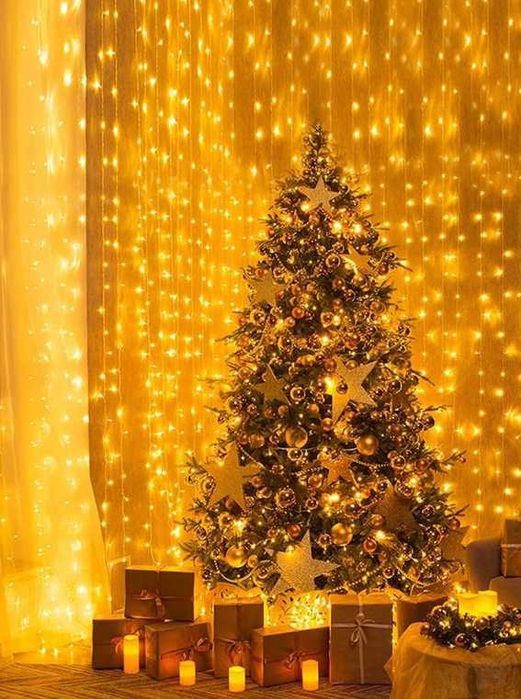 KURTYNA ŚWIETLNA LED 3X3 300 Lampki Na Święta BARWA Zimna / Ciepła