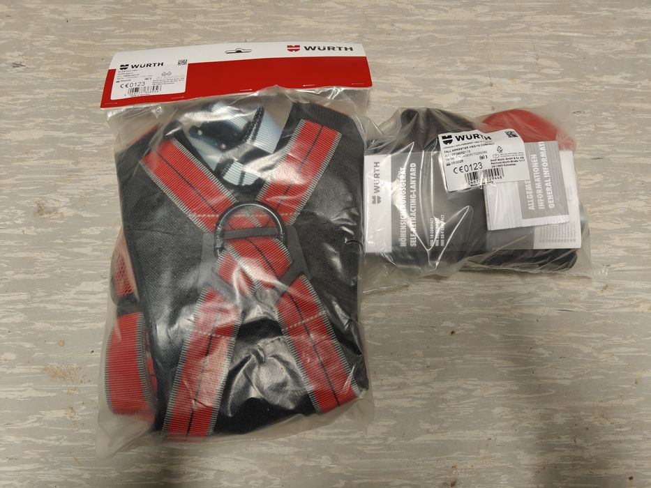 Nowe szelki bezpieczenstwa wurth elastico pro i uprzaz zabezpieczajaca