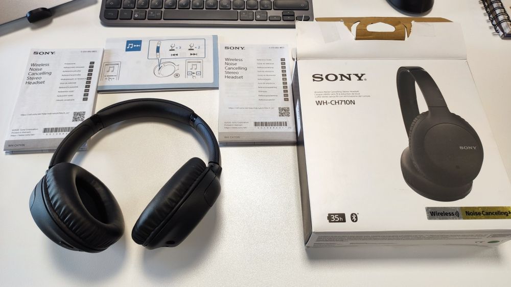 Oryginalne Bluetooth słuchawki Sony WH-CH710N Czarny