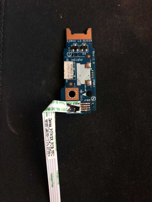 Placa Botão Power Toshiba C50-B C55-B LS-B302P com Cabo