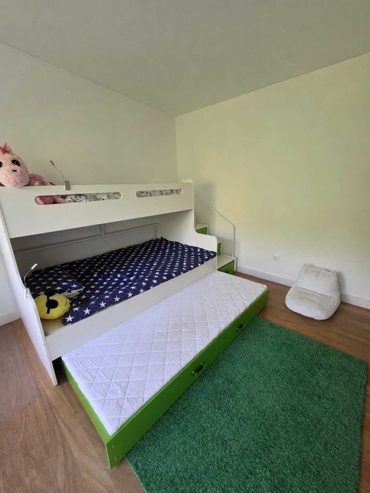 Beliche infantil BMS Max 3 com cama extraível, 3 camas e colchões