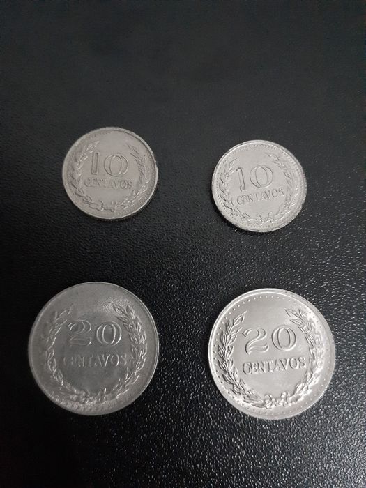Moedas de Colombia 1972 e 1971