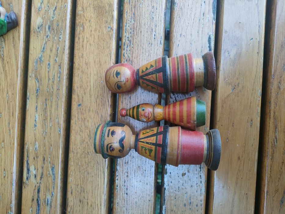 Figurki drewniane PRL