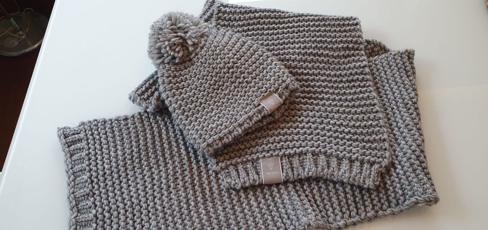 Czapka I szalik damski gruby splot Jakość