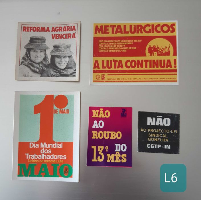 Autocolantes antigos, características políticas, raridades