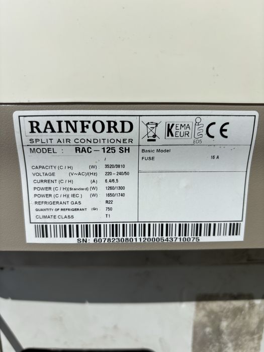 Кондиционер Rainford Рейнфорд 12