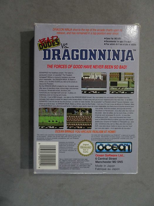 Jogo Bad Dudes Vs DragonNinja Nintendo NES