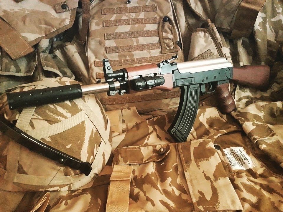 Найкращий Автомат на пульках з глушником АК 47 Тактичний +Лазер: 629 ...