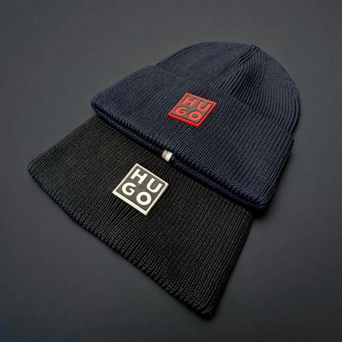 Шапка Hugo чоловіча бавовняна шапка хюго чоловіча бавовняна