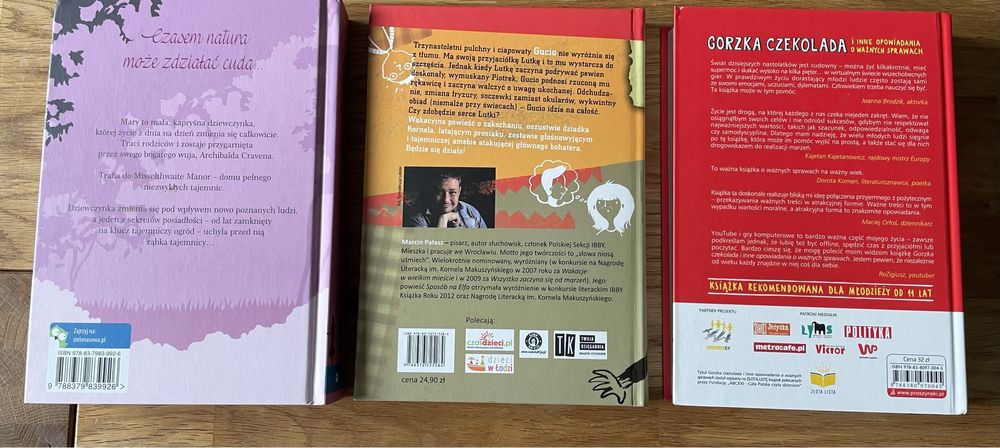 3 x Książka dla młodego Czytelnika Gorzka Czekolada, Licencja, Ogród