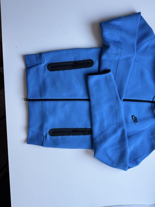 Nowa Nike Tech Fleece rozm. XS Light Photo Blue/Black drill drillstyle