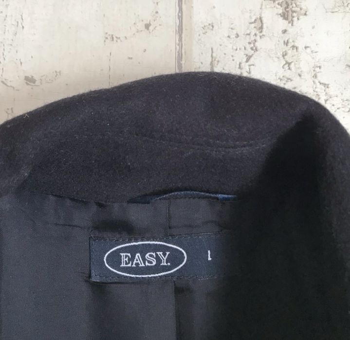 EASY Płaszcz Wełniany L XL Klasyczny Bosmanka Peacoat Elegancki Nowy !