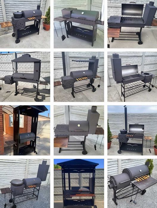 • НАДПОТУЖНИЙ! 4мм! Мангал 4в1 з Коптильнею та Пічкою під Казан,Кришою