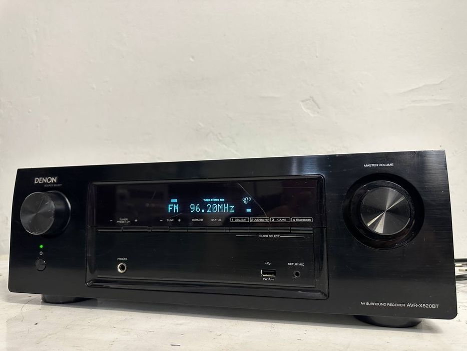 Amplituner AV Denon AVR-X520BT | 5.1 | 4K | Bluetooth | USB | HDMI | Pilot nie