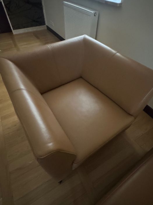 Fotel skórzany Kler koniakowy