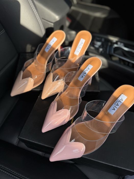 Туфли алая alaia туфли на каблуке сердечки праздничные лодочки шпильки