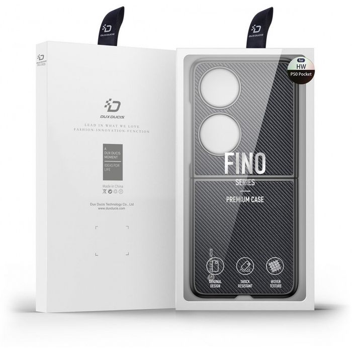 Etui Dux Ducis do Huawei P50 Pocket Fino Black