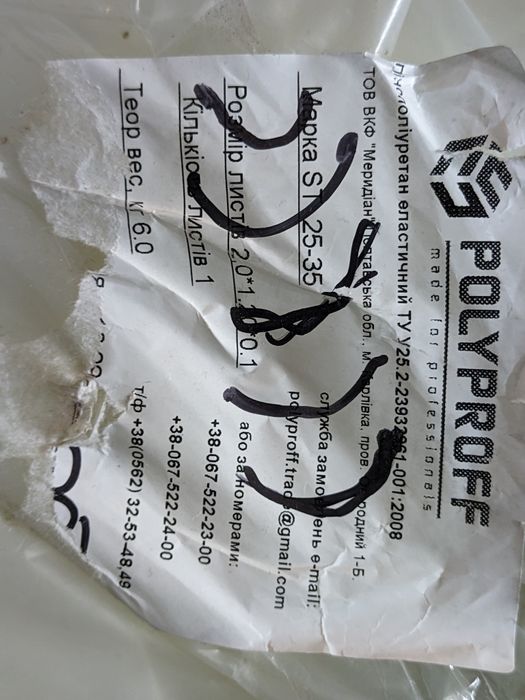 Пінополіуретан для меблів Polyproff ST 25-35 2x1,2x0,1 м