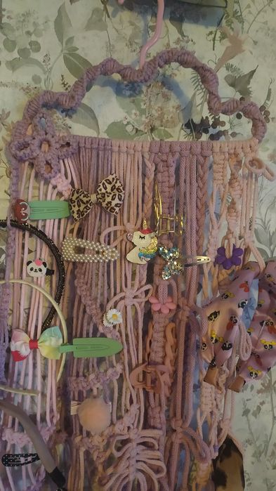 Makrama Organizer na ozdoby do włosów