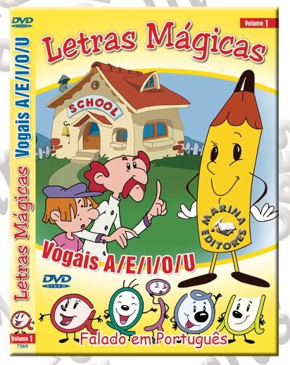 Letras mágicas - 6 DVD educação infantil - Novos