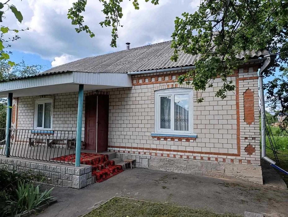 Новий будинок в Дашківцях із ще двома житловими господарчими будинками на території.