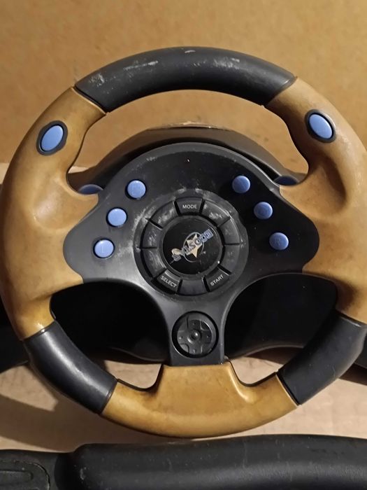 Conjunto Playstation 1 PS1::consola e volante e comandos