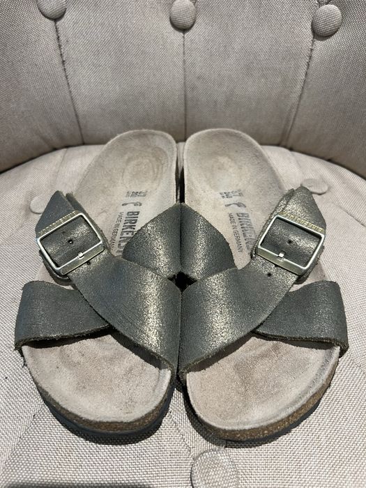 Birkenstock klapki skorzane damskie 37 jak nowe