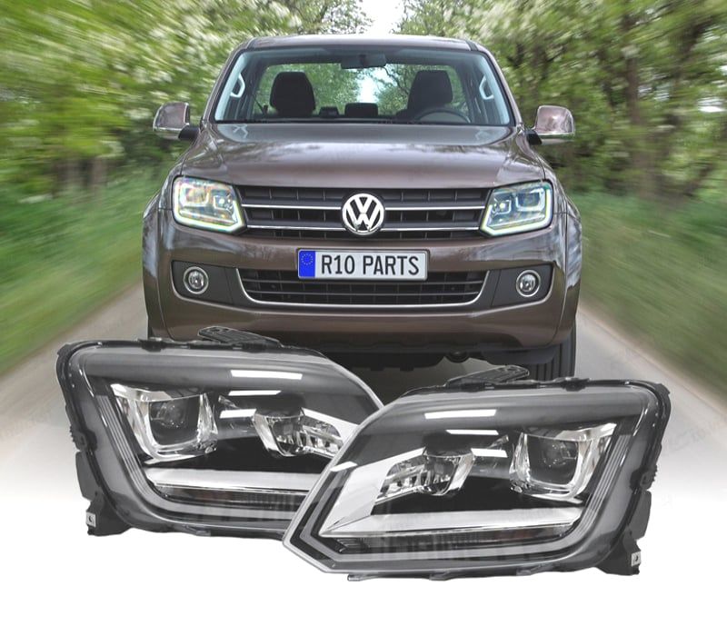FARÓIS LED VOLKSWAGEN AMAROK 10-16 LOOK RESTYLING