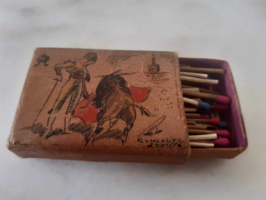 Caixa Fósforos, antiga, anos 60, em excelente estado.