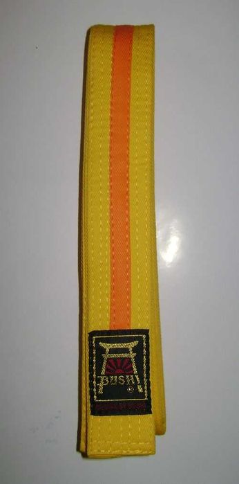 Pas do kimona żółto-pomarańczowy o dł. 250 cm