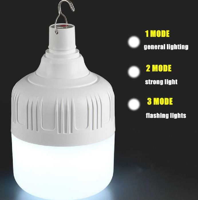 Лампа акумуляторна світлодіодна 80W 120W 300W LED світильник