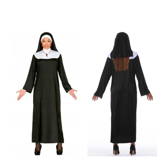Strój Damski Zakonnica Siostra Zakonnica Kostium Hallowen Przebranie L