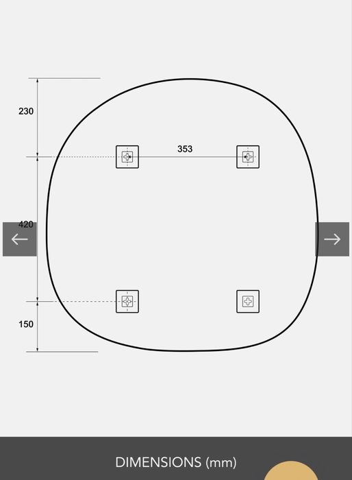 Espelhos roundy 80x80 cm Novos