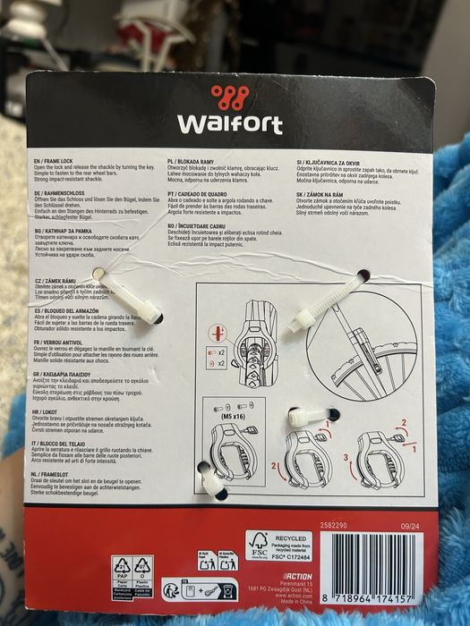 zabezpieczenie rowerowe blokada  walfort