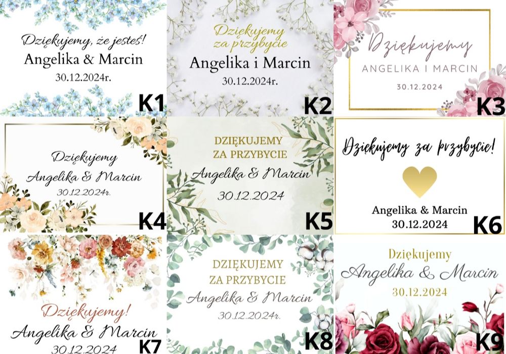 Świeczki upominki podziękowania komunia ślub wesele itp.