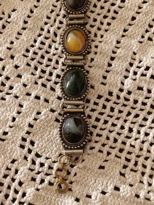 Colar e pulseira antiga/vintage de bijuteria de qualidade