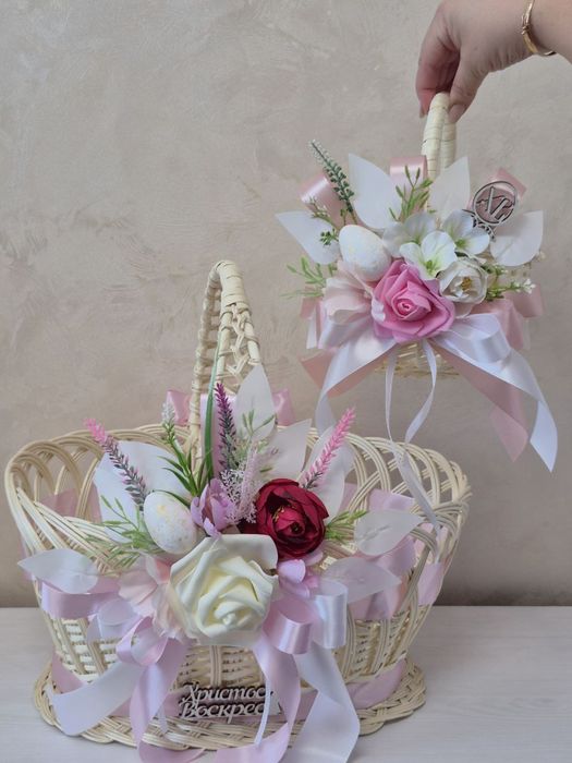 Великодні кошики ,декор ,накидки АКЦІЯ ,кошик пасхальний
